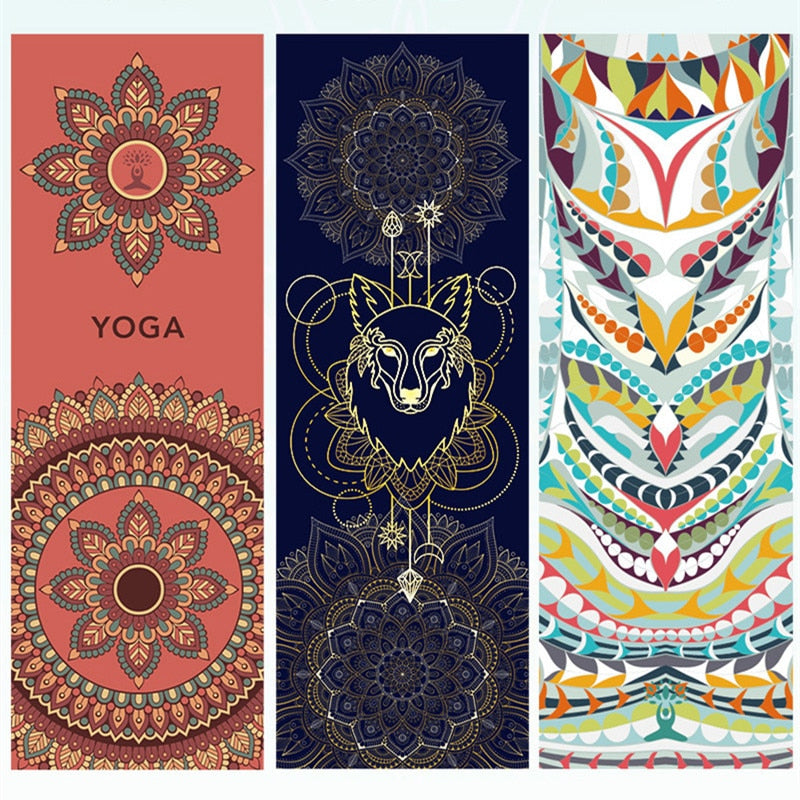 Hot Yoga Mat Towel. Non Slip Mat Cover Towel- The India Collection. WickedYo.